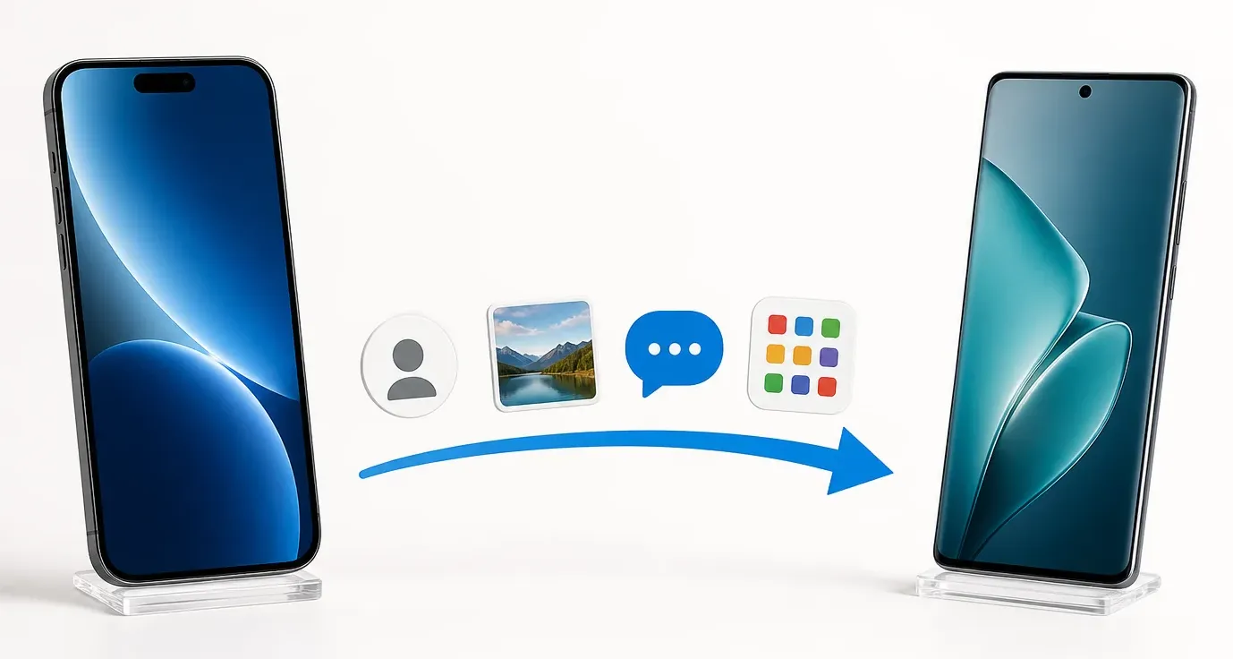 Przenoszenie kontaktów, zdjęć, wiadomości i aplikacji z iPhone'a na telefon z Androidem